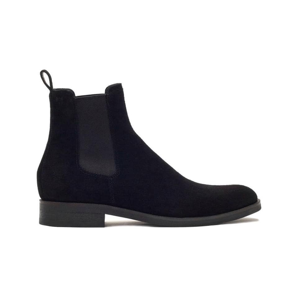 Chelsea boots Nam da lộn màu đen tăng chiều cao