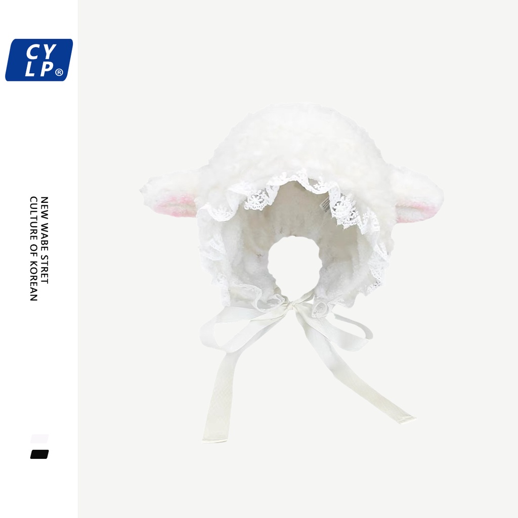 Mũ Lông Cừu Dày Dặn Giữ Ấm Tai Dễ Thương Xinh Xắn Dành Cho Nữ