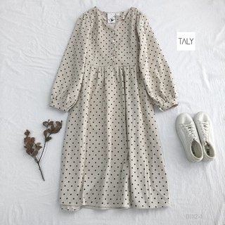Đầm hàng nút chấm bi D1112 TALY