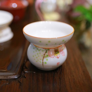 Lọc trà sứ đế bầu, lọc bã trà, phễu lọc trà, trà cụ, dụng cụ lọc trà, phụ kiện bàn trà, phụ kiện trà đạo.