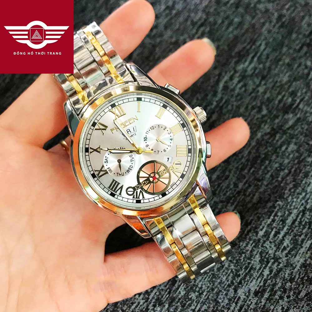 Đồng Hồ Nam FNGEEN FN4001 chính hãng, Đồng hồ Doanh Nhân Chạy 2 Lịch Cao Cấp