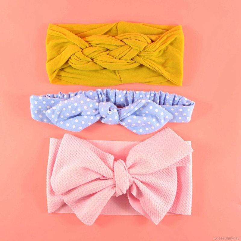 Bộ 3 băng đô cài tóc hình nơ thời trang dễ thương cho bé gái