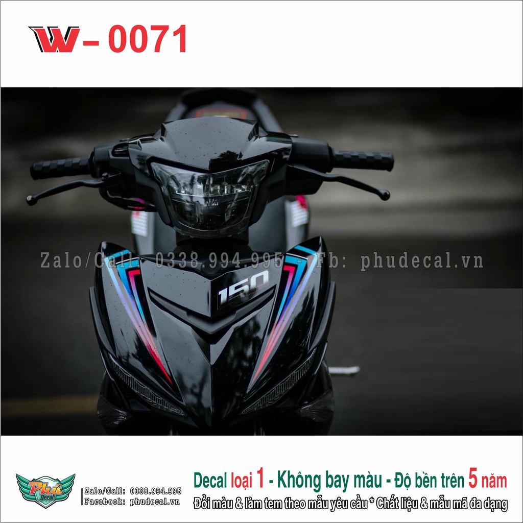 Tem rời dán xe Exciter 150 đen 7 màu chất lượng 2022 (12)