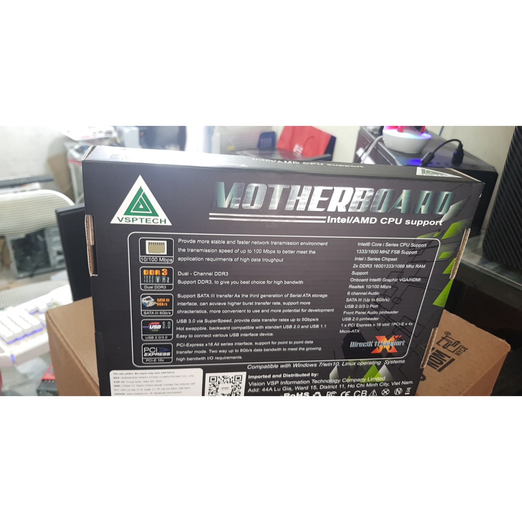 Bộ MAIN VSPtech kèm chíp i3 3220 có fan mới