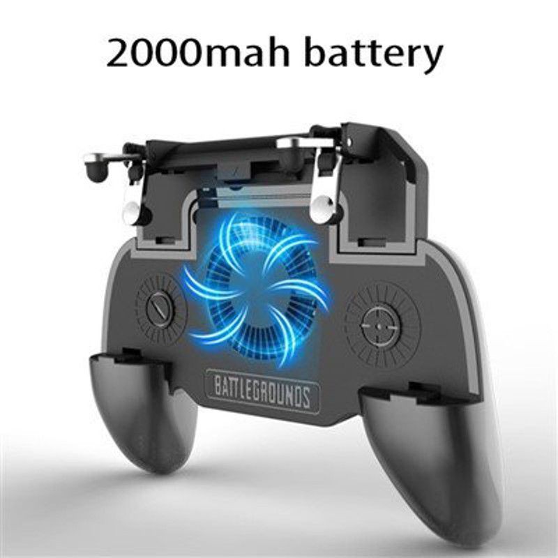 Tay kẹp nút bắn có quạt tản nhiệt SR3 - Pin 2000Mah PUBG ROS FF