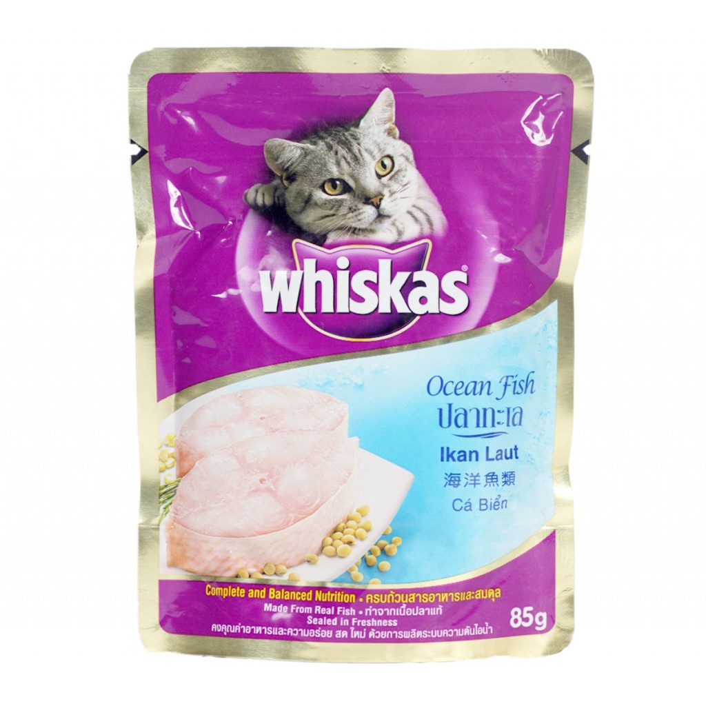 Gói Pate/ Sốt cho Mèo WHISKAS gói 85g - Nhiều vị