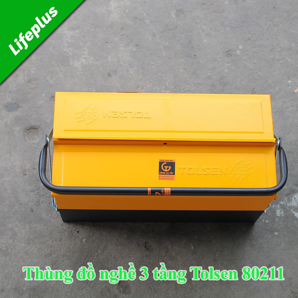 Thùng đồ nghề, hộp đồ nghề  3 tầng 410mm Tolsen 80211