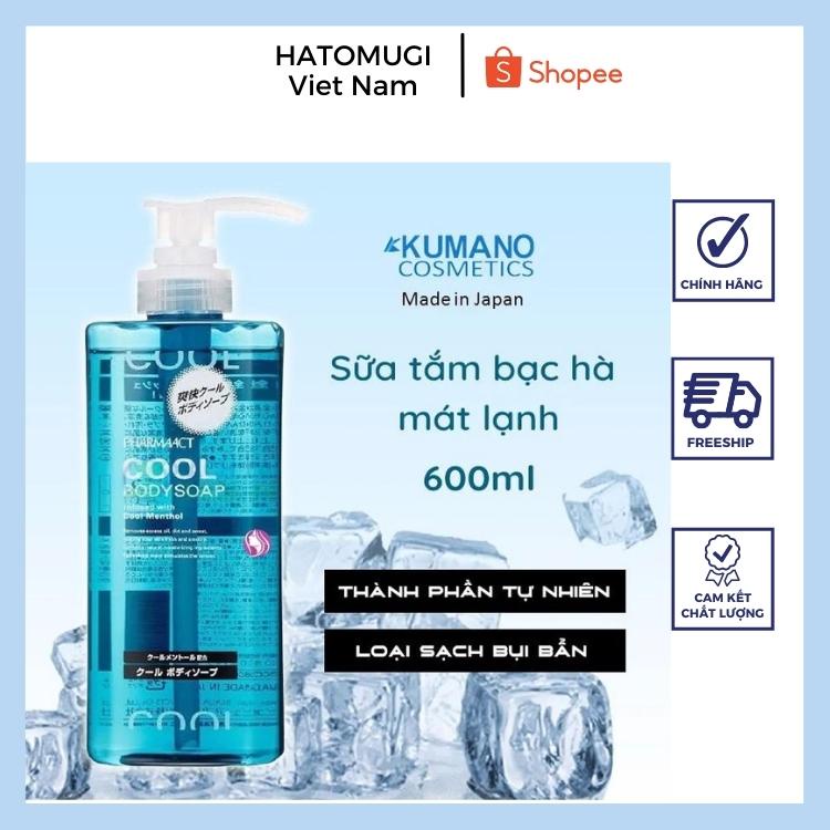 Sữa Tắm Dành Cho Nam Hương Bạc Hà Mát Lạnh Pharmaact Cool Hàng Nhật Nội Địa Chính Hãng (550ml)