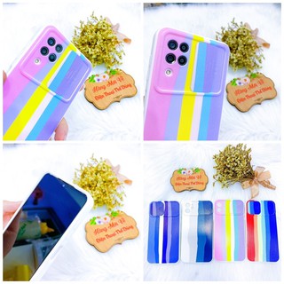 Ốp lưng Samsung A12 A72 cầu vồng 7 màu bảo vệ che camera chống trầy