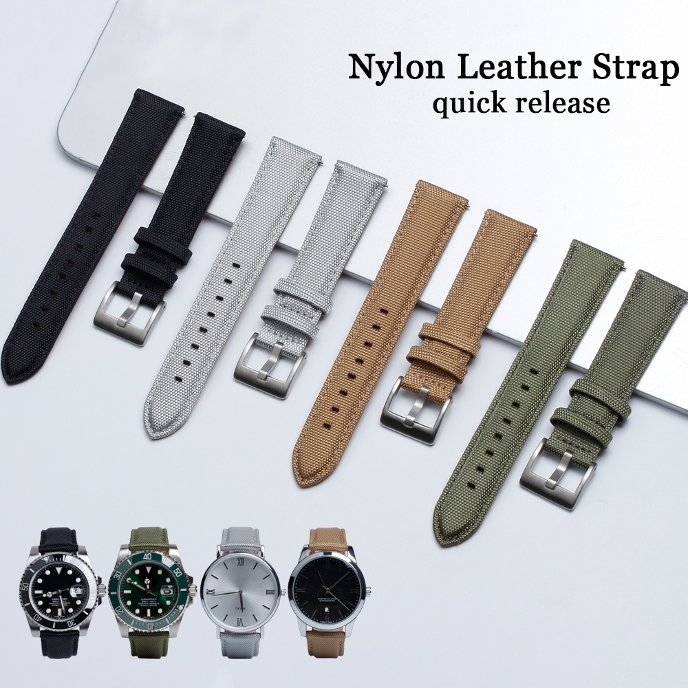 SAMSUNG SEIKO Dây Đeo Đồng Hồ Bằng Da Nylon 22mm 20mm GT2 42 / 46mm Tháo Gỡ Nhanh Cho Huawei Watch GT2