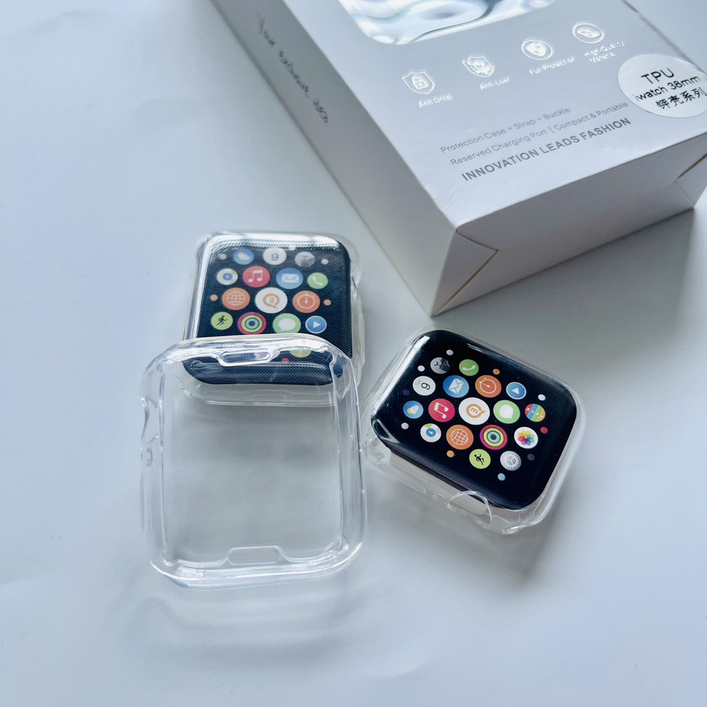 Ốp Apple Watch Silicon trong dẻo chính hãng KST Full mặt trước Size 38/40/42/44 mm