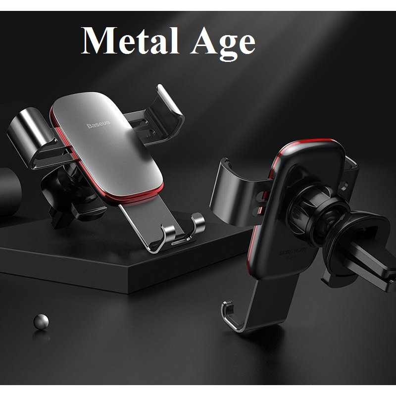 [Kẹp điện thoại gắn cửa gió]Giá đỡ điện thoại trên ô tô Baseus Metal Age Gravity | BigBuy360 - bigbuy360.vn