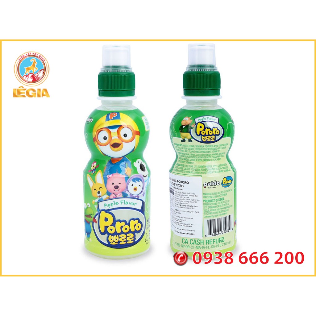 NƯỚC TRÁI CÂY PORORO VỊ TÁO 235ML