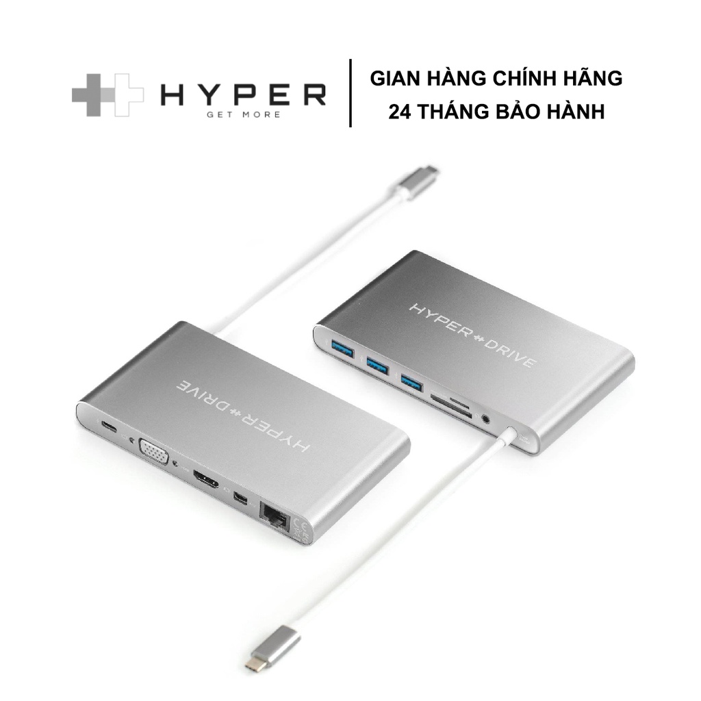 Cổng Chuyển HYPERDRIVE ULTIMATE 11port USB-C HUB For MACBOOK PRO, PC & DEVICES - GN30
