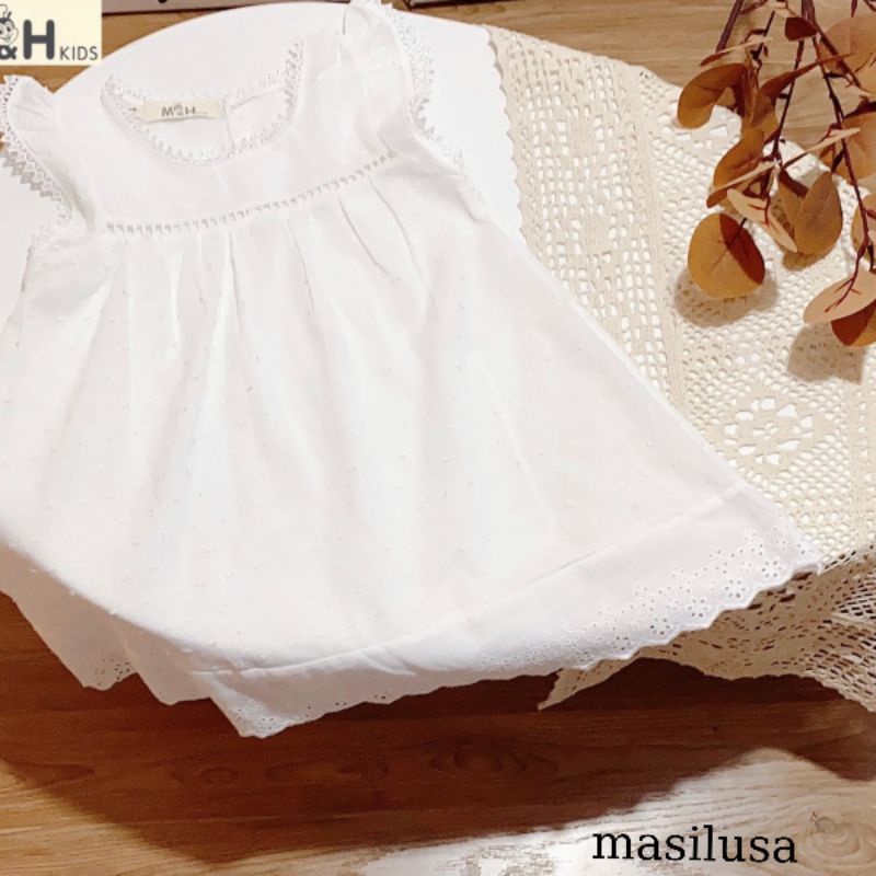 Đầm bé gái vải thô boil