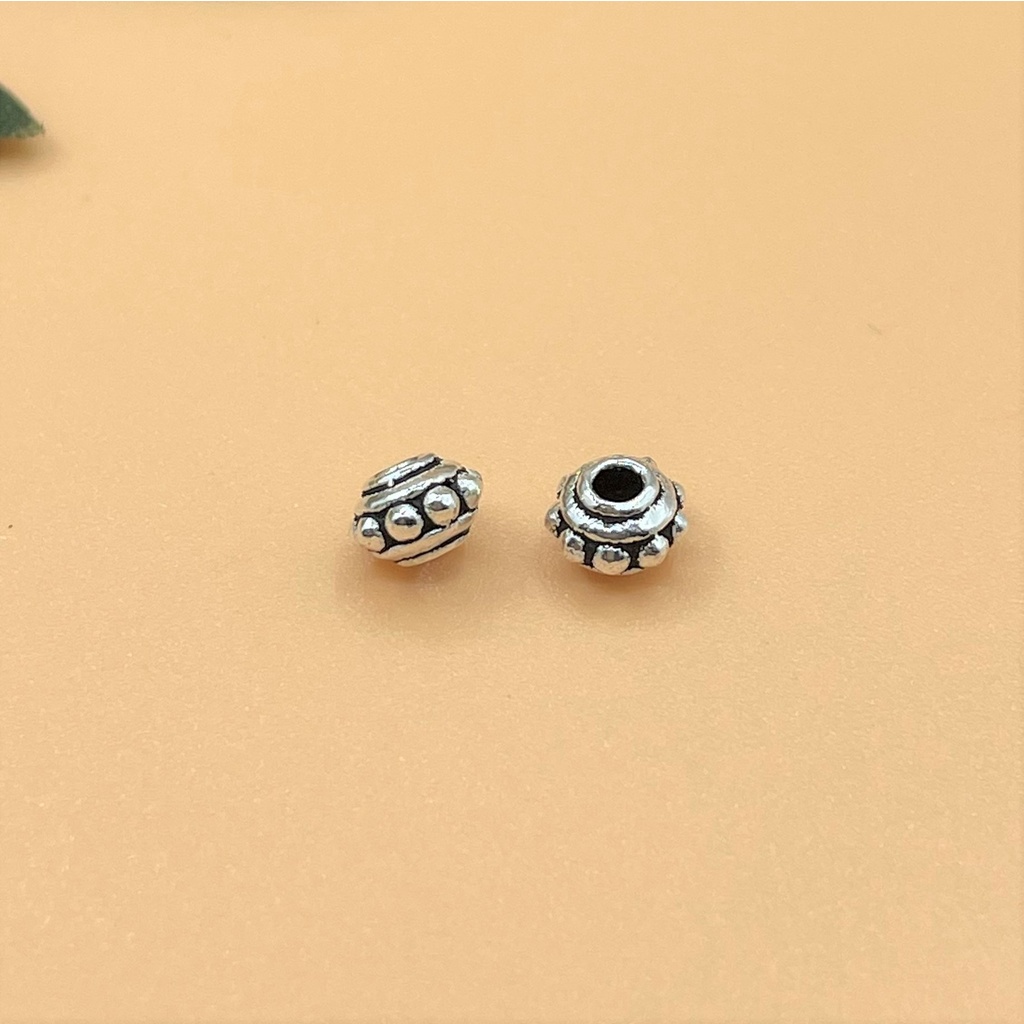 Charm bạc thái nối bánh xe có khấc - Charm bạc 925 - Mã CA015 CA020 CA021 CA022