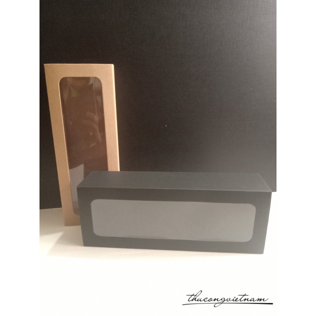 Hộp quà kéo có kiếng 23*8*6cm