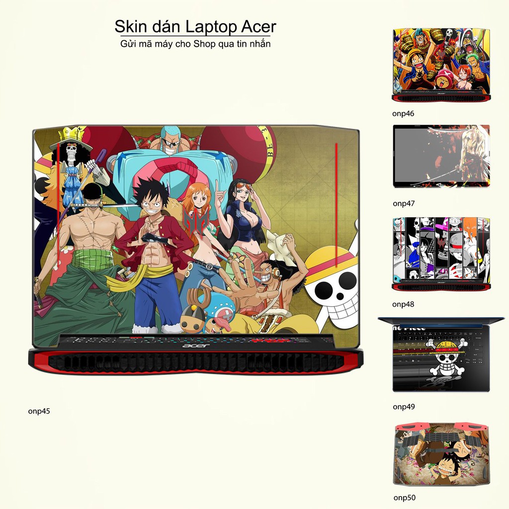 Skin dán Laptop Acer in hình One Piece _nhiều mẫu 25 (inbox mã máy cho Shop)