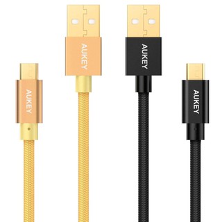 [Freeship toàn quốc từ 50k] Bộ 2 Cáp Sạc Aukey Nylon Micro USB 1m - CB-HD1