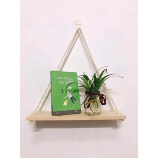 Kệ gỗ thông treo tường có sẵn dây thừng - SOFAGO