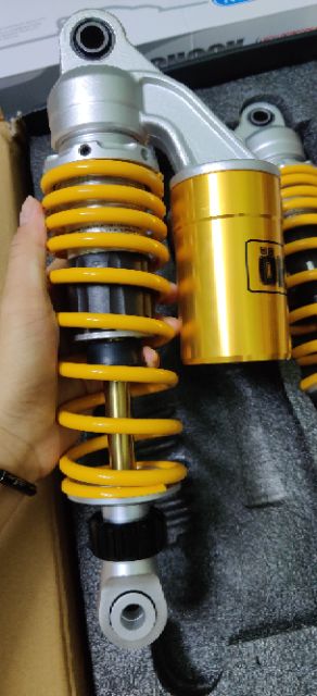 Phuộc sau OHLINS bình dầu mẫu 2019 có núm tăng chỉnh gắn Dr Wave RS WIN MAX TAURUS SIRIUS JUPITER AXELO ELEGANT