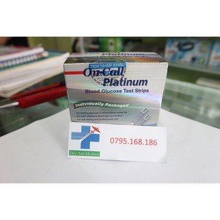 que thử đường huyết oncall platinum 25 que