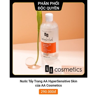 [MỸ PHẨM CHÂU ÂU CHÍNH HÃNG ] Nước Tẩy Trang 3in1 AA HYPER SENSITIVE - AA COSMETIC
