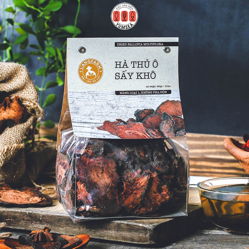 Hà thủ ô sấy khô L'angfarm, 450g, bịch, mẫu nhãn kẹp