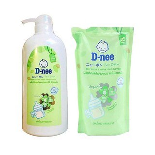 Nước rửa bình sữa Dnee Organic Thái lan - chai 620ml và túi 600ml