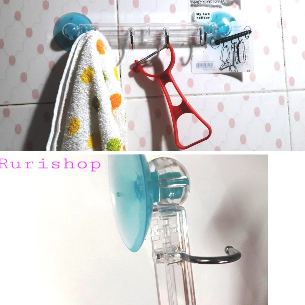 Thanh treo hút (hít) chân không có 4 móc treo Q-ban_hàng Nhật Bản