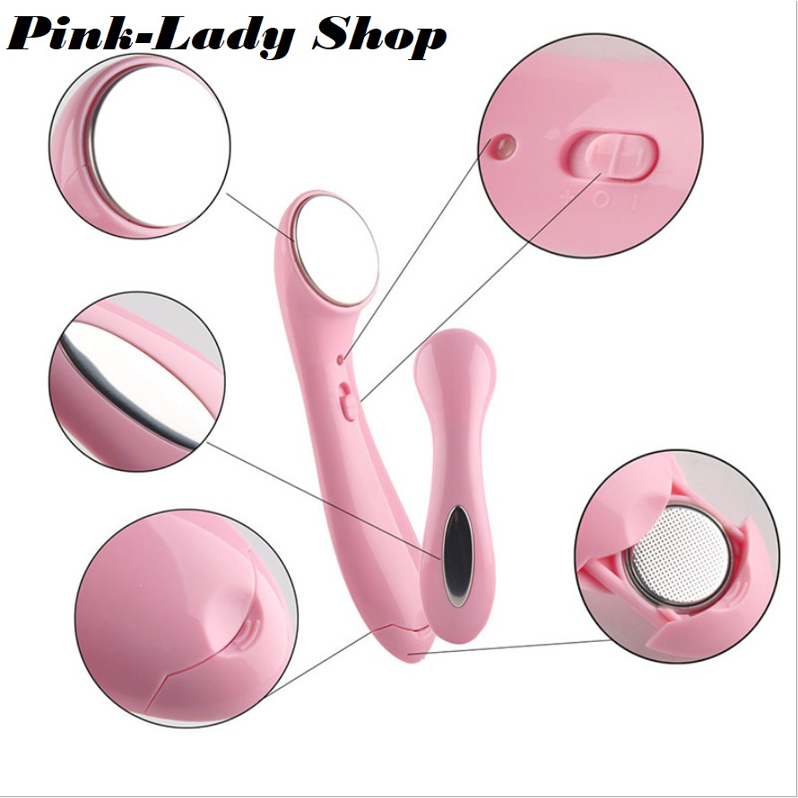 Máy Đẩy Tinh Chất, Rửa Mặt, Massage Da Y1203 Màu Hồng Chạy Pin
