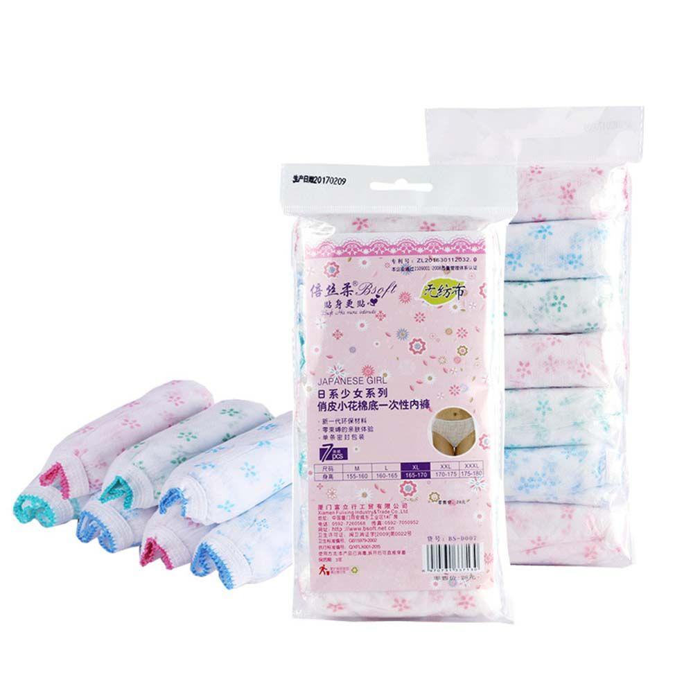 Set 7 Quần Lót Mềm Mại Bằng Vải Không Dệt Cho Phụ Nữ Mang Thai