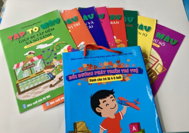 (SALE) Bộ 8 quyển tập tô màu hình siêu to dành cho bé 3-4 tuổi, 4-5 tuổi,5-6 tuổi