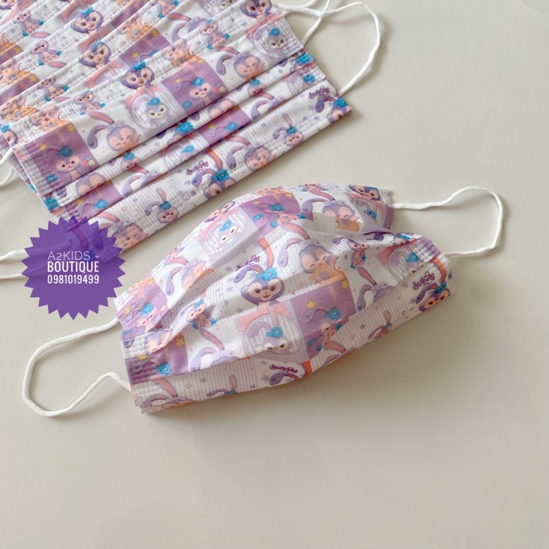 Khẩu Trang Cao Cấp 4 Lớp Garcotex Hoạ Tiết Stella Lou Dễ Thương