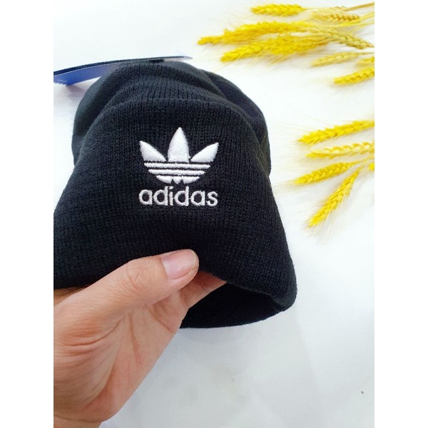 Mũ len Adidas màu đen  - Xuất dư xịn Freesize cho bé 3-15 tuổi