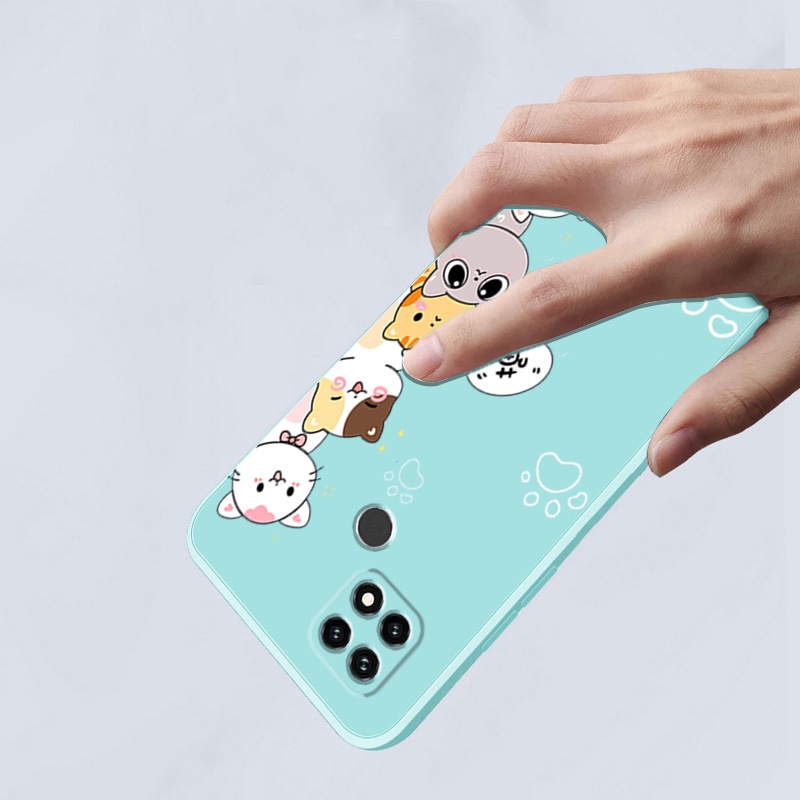 Ốp lưng oppo a15 a15s a35 Ốp Điện Thoại Silicon Mềm Mịn Bảo Vệ Cho oppo a15 a15s a35 DZMM01 viền vuông cute