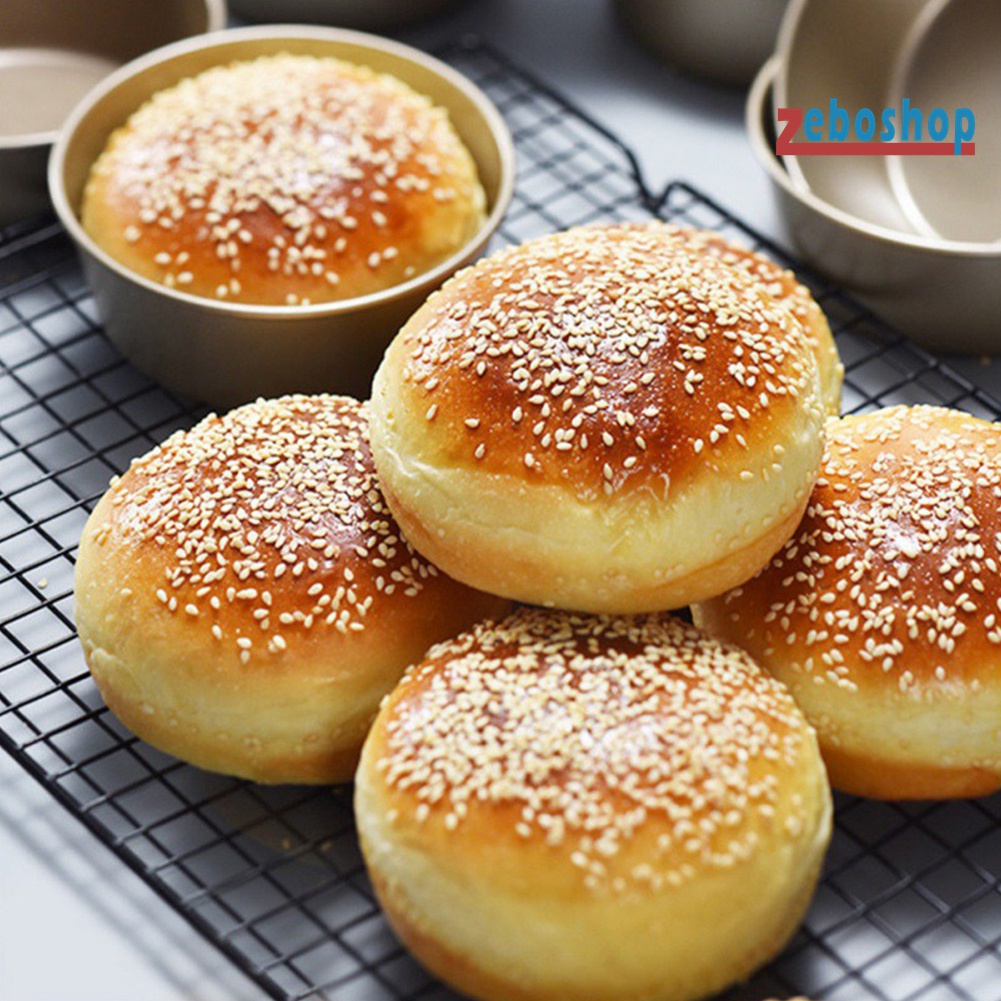 Khuôn Làm Bánh Hamburger 4 Inch Chống Dính Tiện Dụng Cho Nhà Bếp DIY