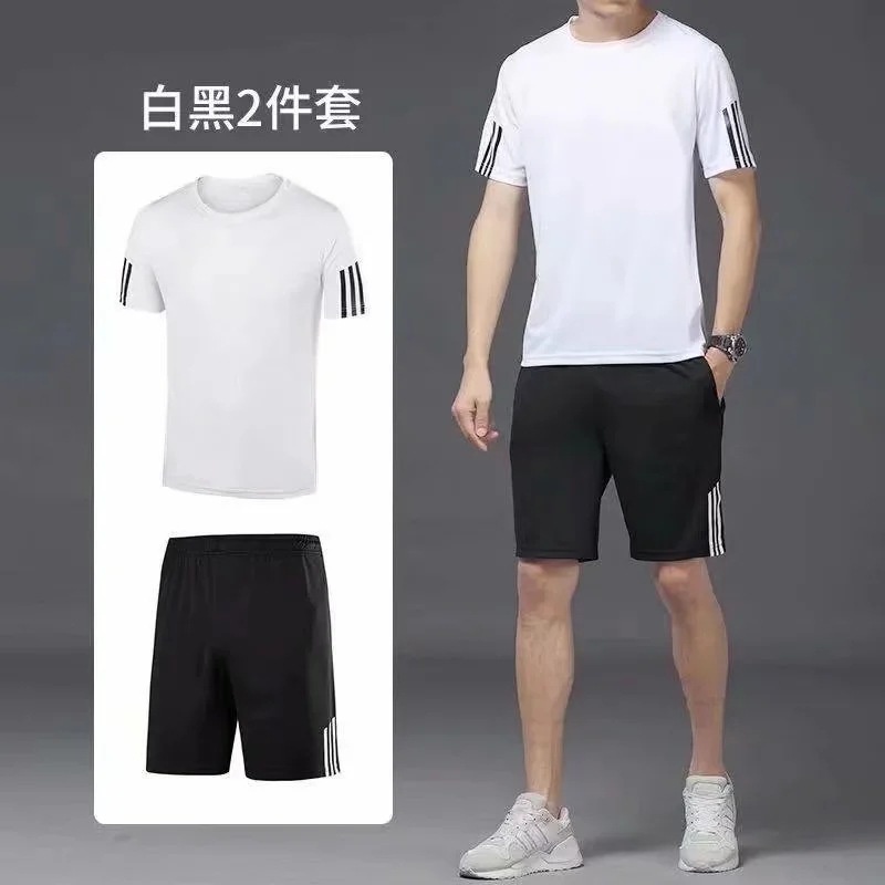 Bộ Đồ Thể Thao Tay Ngắn Dáng Rộng Nhanh Khô In Họa Tiết Thời Trang Cho Nam