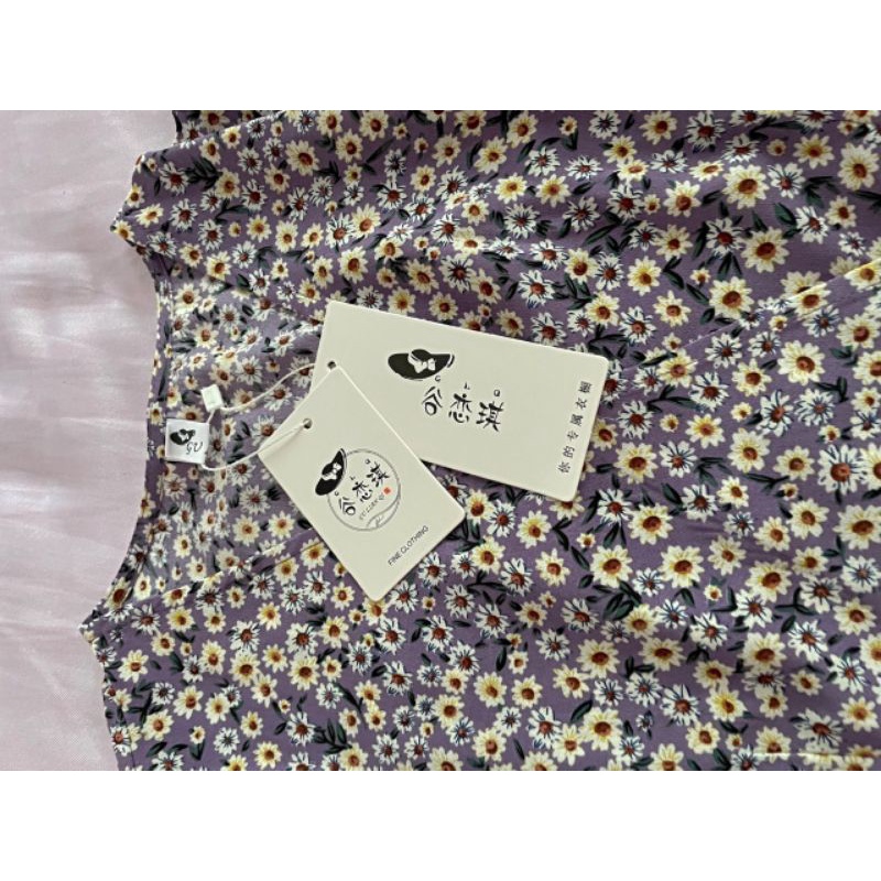 Váy hoa nhí ngắn tay bigsize phong cách trẻ trung nhẹ nhàng cho nữ mùa hè 2021