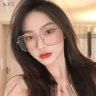 Kính mắt nữ gọng kim loại có thể thay mắt cận- Gọng kính kim loại mắt vuông viền lấp lánh K372 shop377