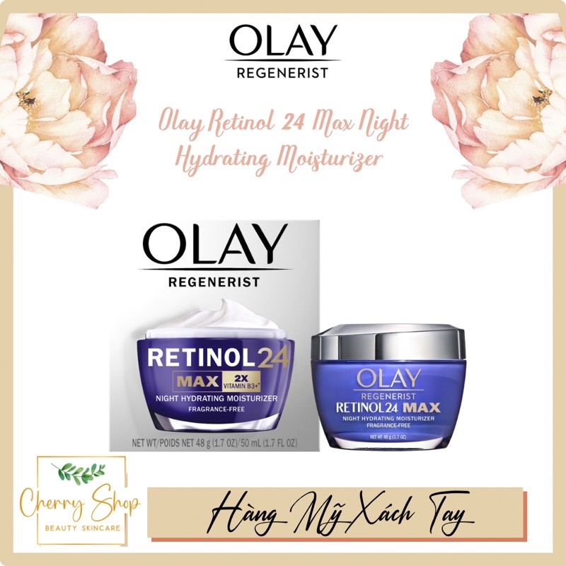 [NEW] Kem dưỡng ẩm tái tạo da trắng sáng ban đêm Olay RETINOL24 MAX Night Cream (48g)