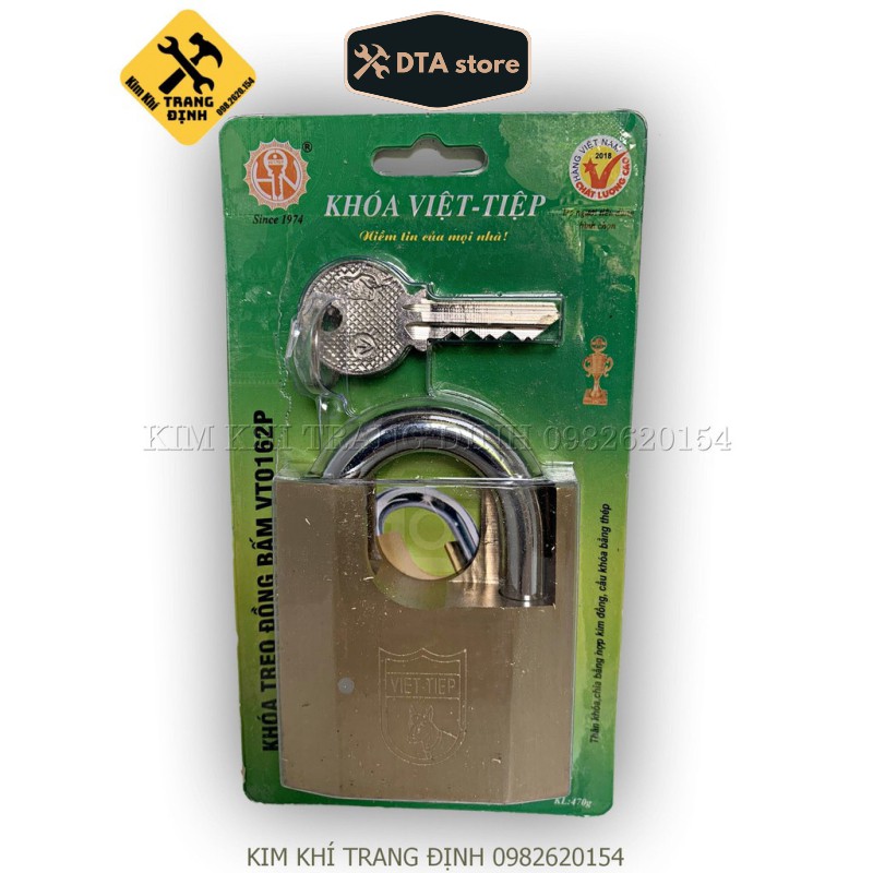 Khoá Treo Đồng Bấm Chống Cắt Việt Tiệp 0162P