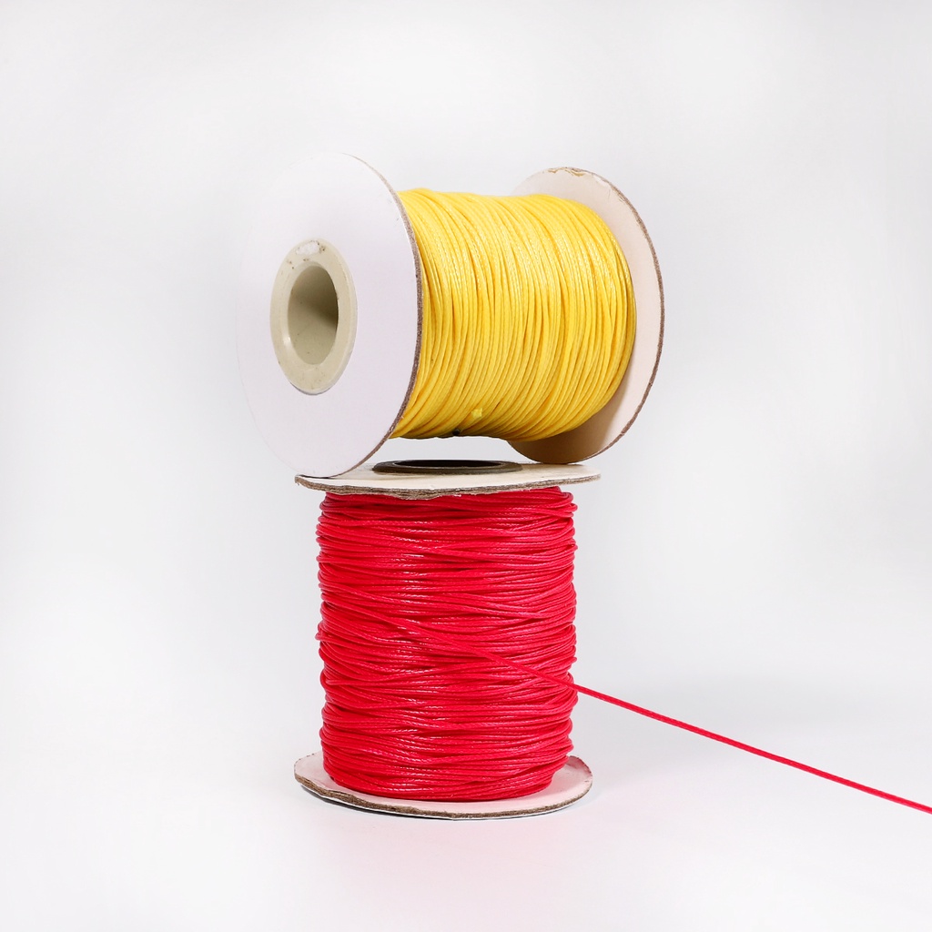 Cuộn dây cotton sáp 2mm dài 5m nhiều màu tùy chọn dùng làm đồ trang sức thủ công