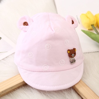 Nón cho trẻ sơ sinh từ 0-6 tháng, chất vải cotton mềm mại, thiết kế họa tiết tai thỏ cực đáng yêu cho bé trai, bé gái