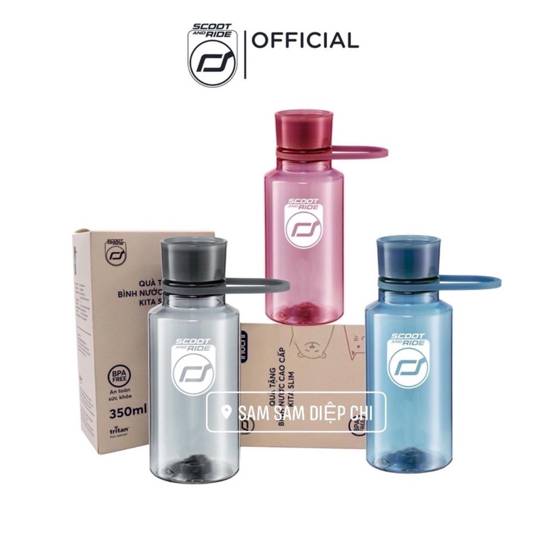 Bình nước cao cấp inochi Kita Slim 350ml- Bình nước an toàn cho bé