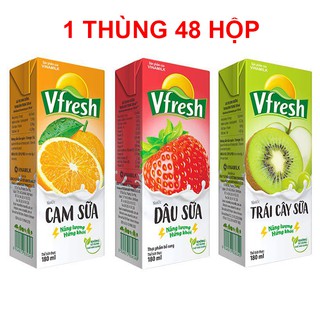 Thùng 48 hộp Sữa trái cây 180ml các loại
