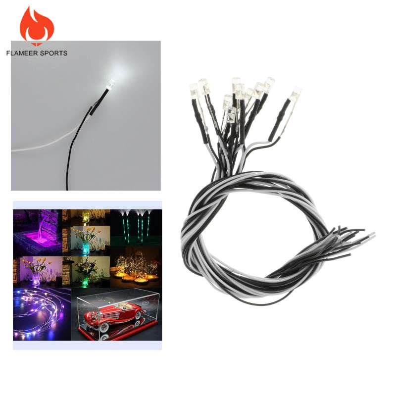 Set 10 đi ốt đèn LED 6V chiều dài 11.8inch (30cm) trang trí đồ chơi thủ công DIY | BigBuy360 - bigbuy360.vn