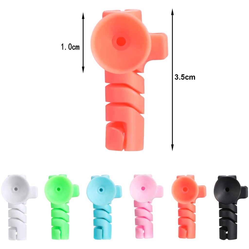 Phụ Kiện Silicone Có Giác Hút Bảo Vệ Đầu Dây Cáp Sạc Tiện Dụng 