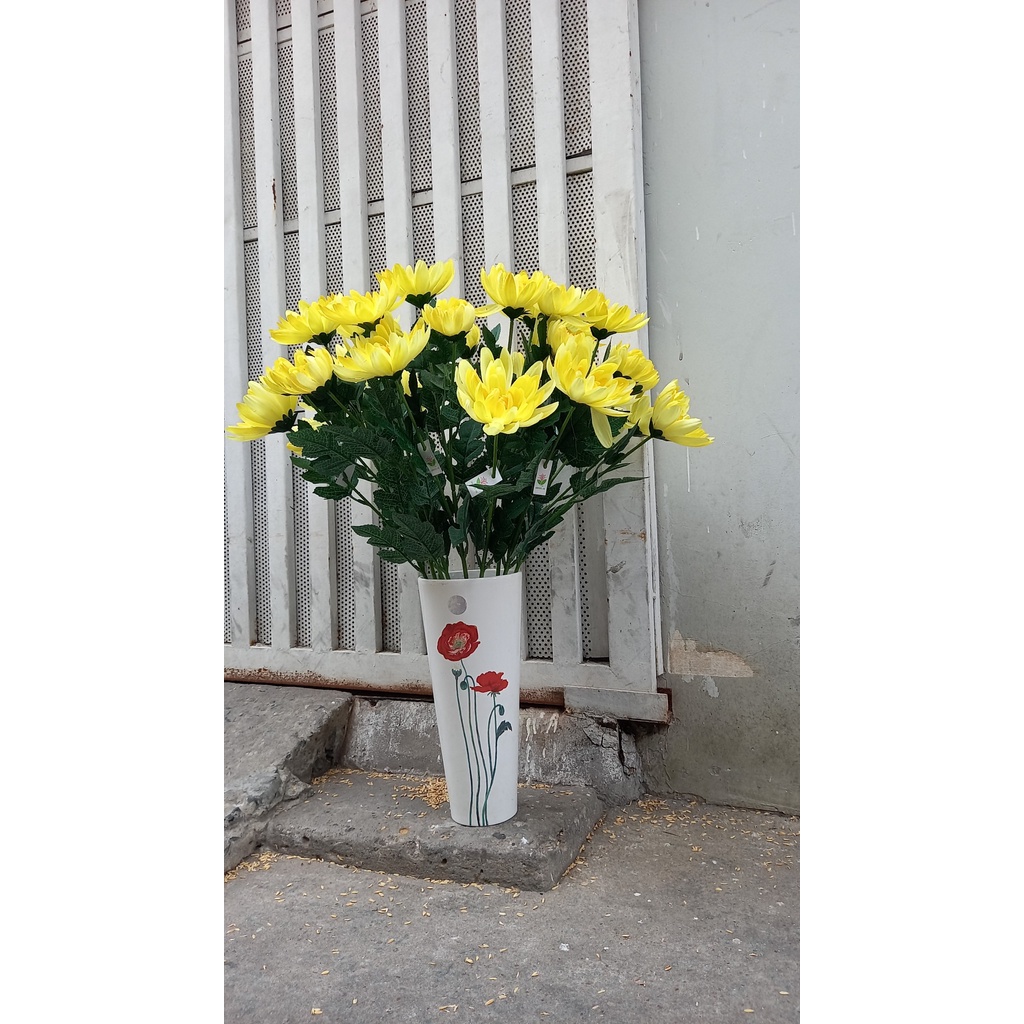 1 Cây cúc lưới 3 bông giả như thật - Hoa giả - Hương Flower