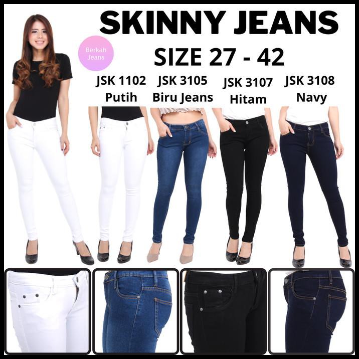 (Size 27-42) Quần Jean Skinny Chất Liệu Mềm Mại Co Giãn Vừa (4 Màu)